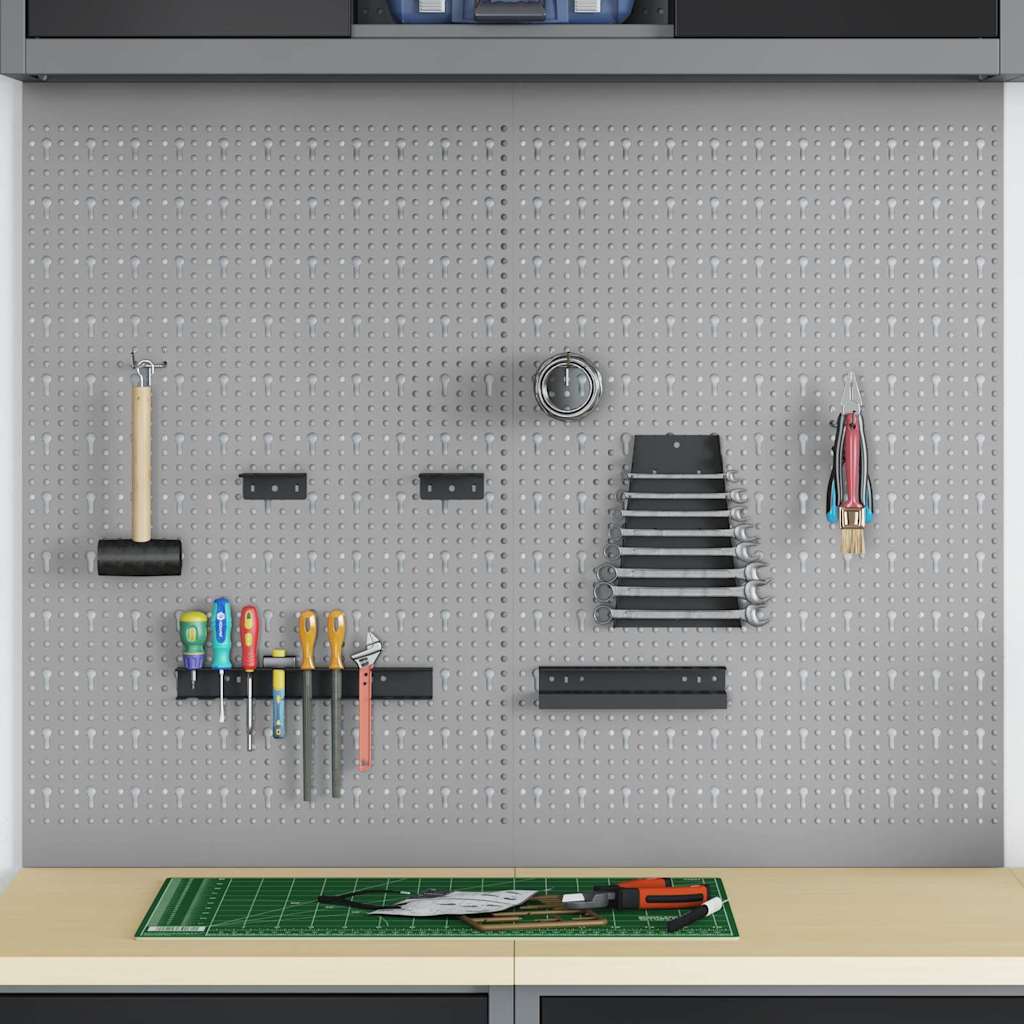 vidaXL Panel Narzędziowy 2 pcs Szary 100 x 1 x 80 cm