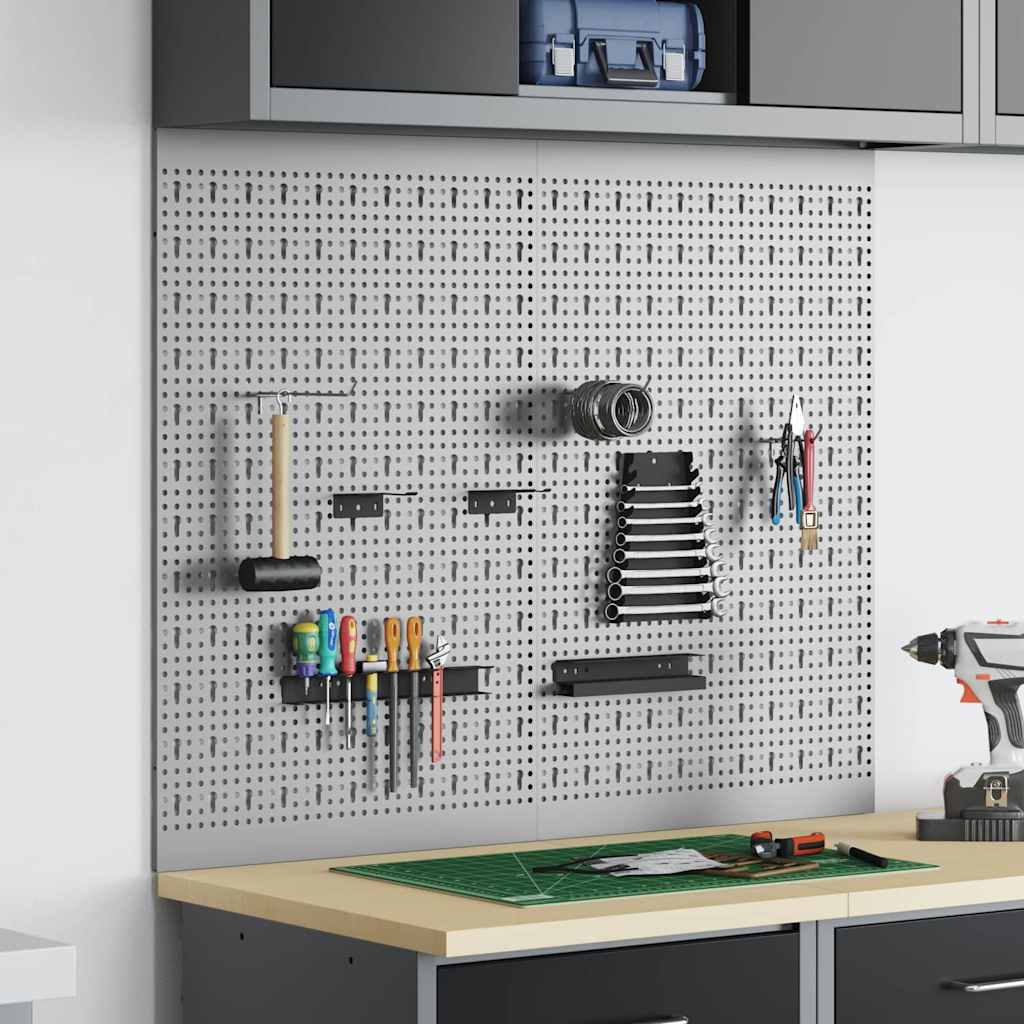 vidaXL Panel Narzędziowy 2 pcs Szary 100 x 1 x 80 cm