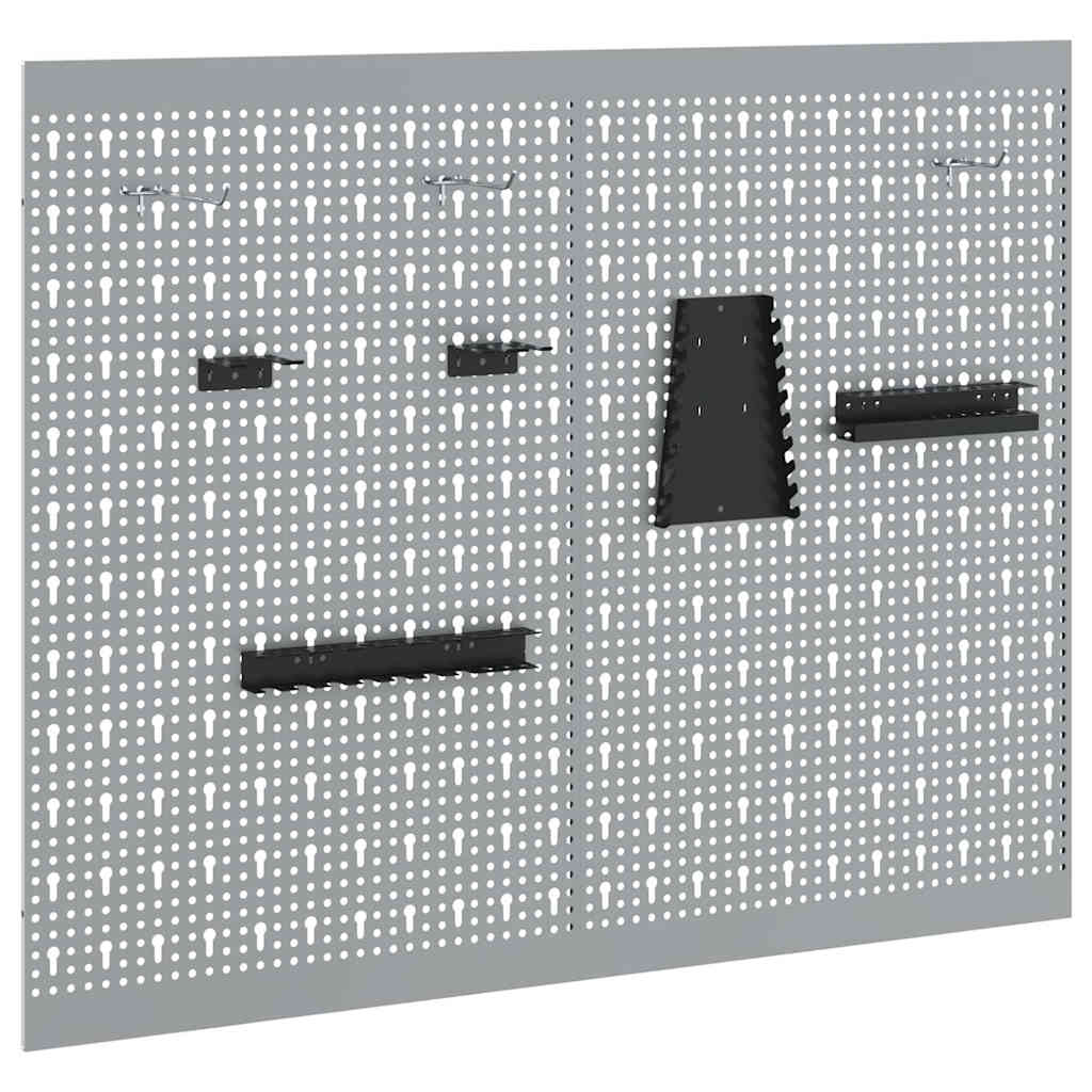 vidaXL Panel Narzędziowy 2 pcs Szary 100 x 1 x 80 cm