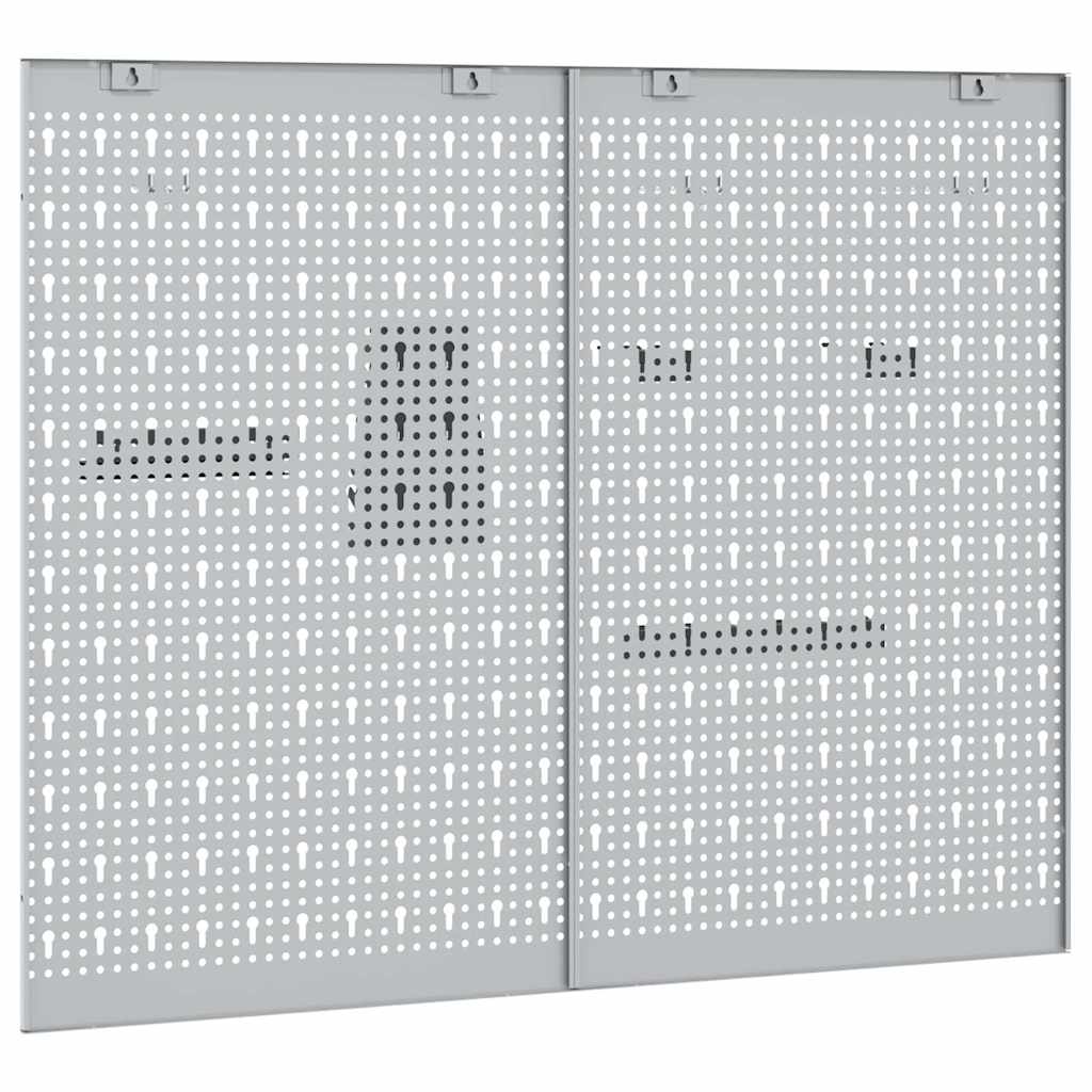 vidaXL Panel Narzędziowy 2 pcs Szary 100 x 1 x 80 cm