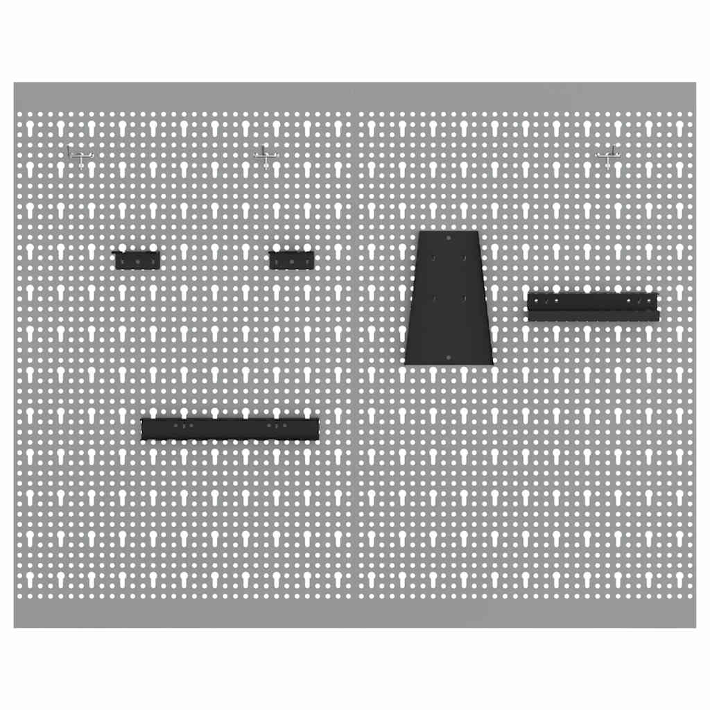 vidaXL Panel Narzędziowy 2 pcs Szary 100 x 1 x 80 cm