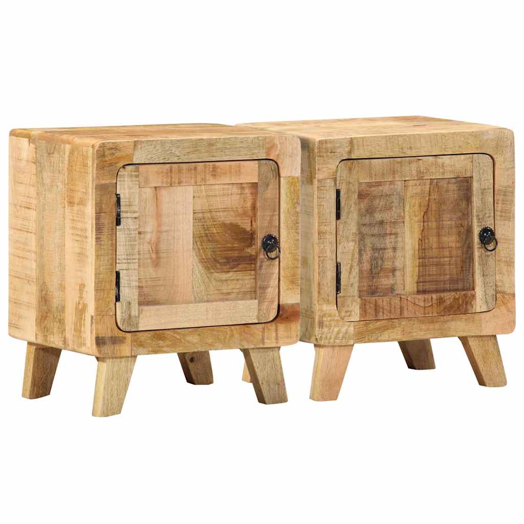 vidaXL Szafka nocna 2 szt. 40x32x46 cm Drewno lite surowe mango