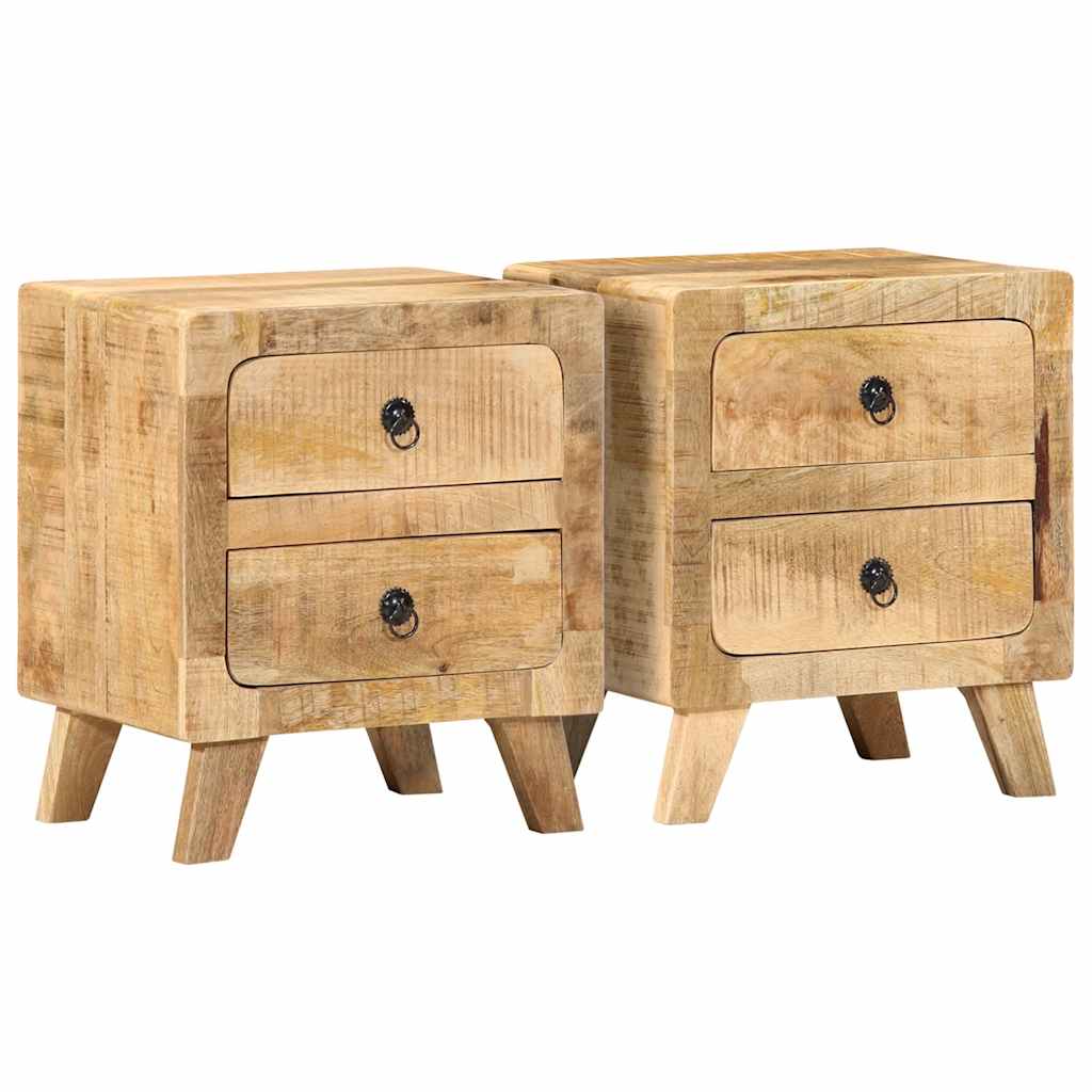 vidaXL Szafka nocna 2 szt. 40x32x46 cm Drewno lite surowe mango