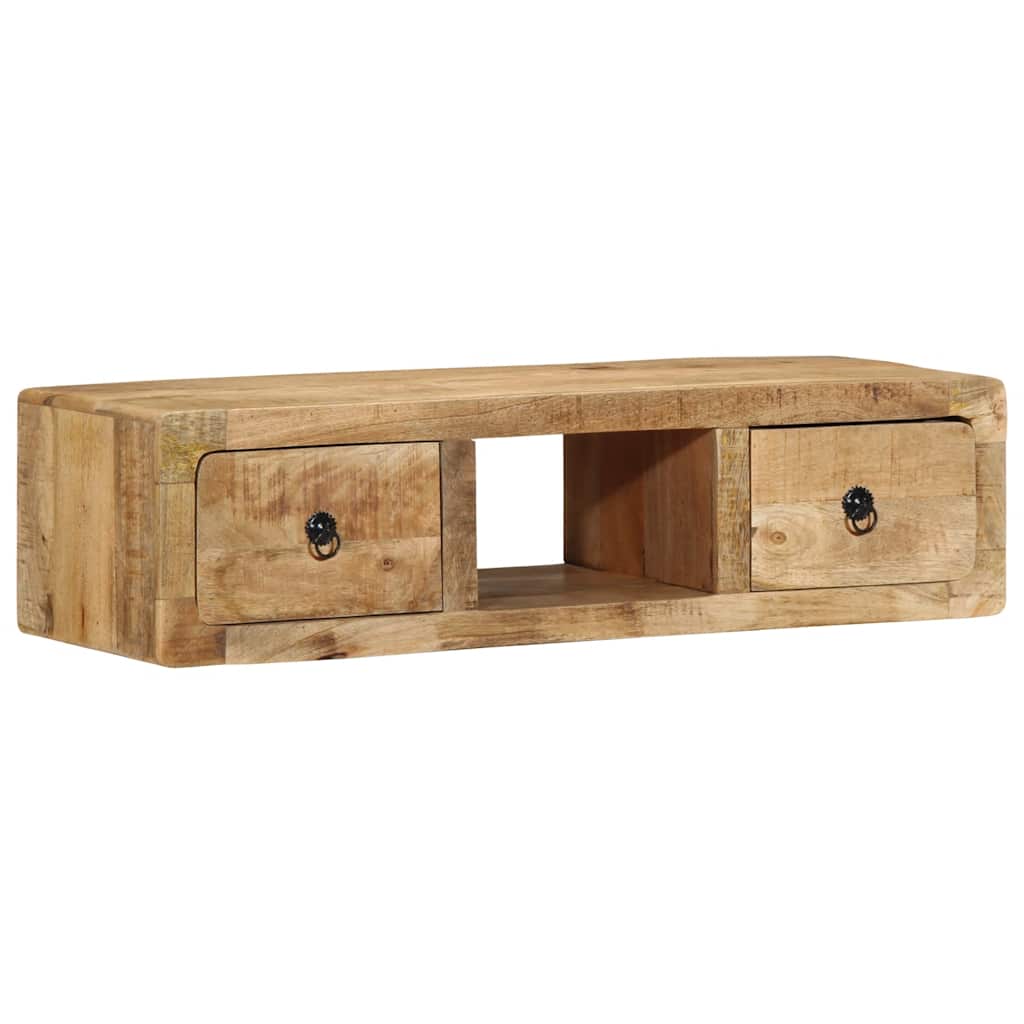 vidaXL Szafka ścienna pod TV 100x32x25 cm Drewno lite, surowe, mango