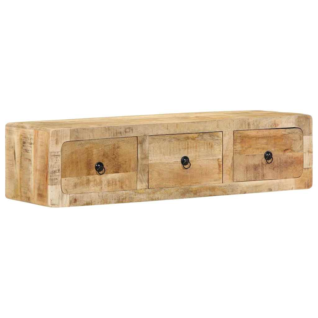 vidaXL Szafka ścienna pod TV 100x32x25 cm Drewno lite, surowe, mango