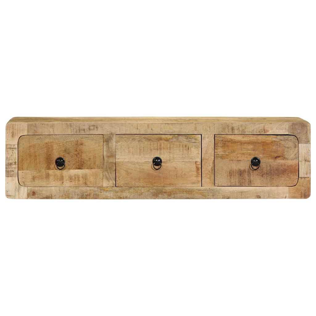 vidaXL Szafka ścienna pod TV 100x32x25 cm Drewno lite, surowe, mango