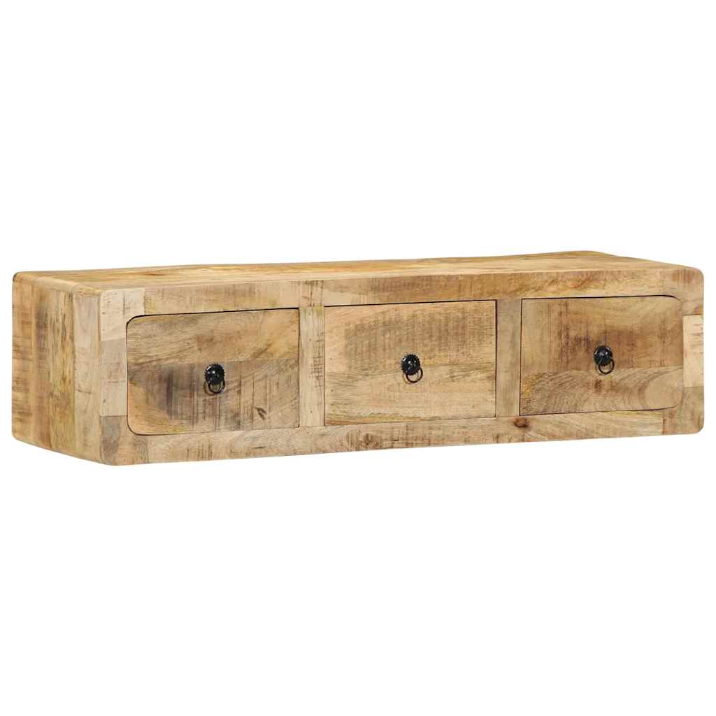 vidaXL Szafka ścienna pod TV 100x32x25 cm Drewno lite, surowe, mango