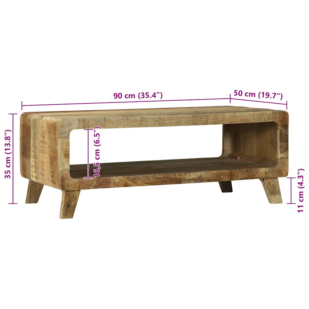 vidaXL Stolik kawowy Brązowy 90 x 50 x 35 cm Drewno z mango