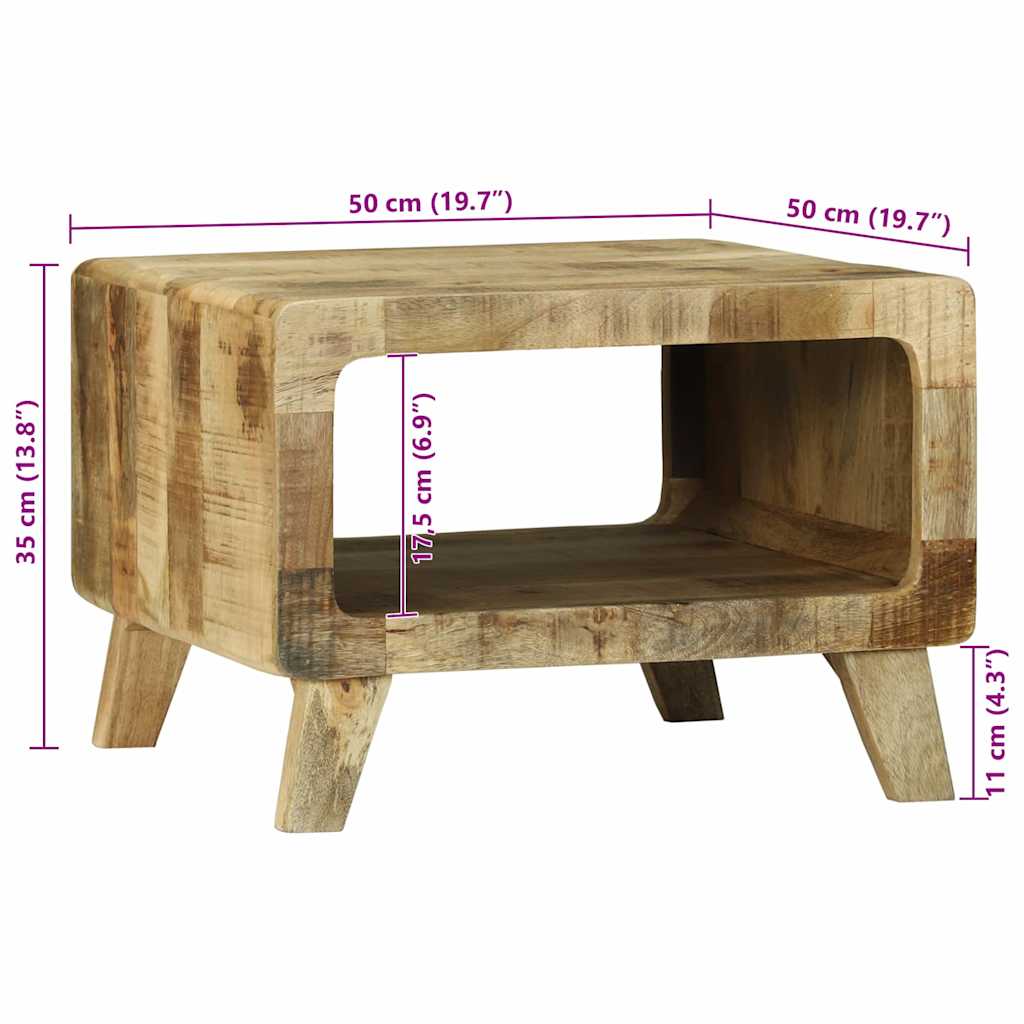 vidaXL Stolik kawowy Brązowy 50 x 50 x 35 cm Drewno z mango