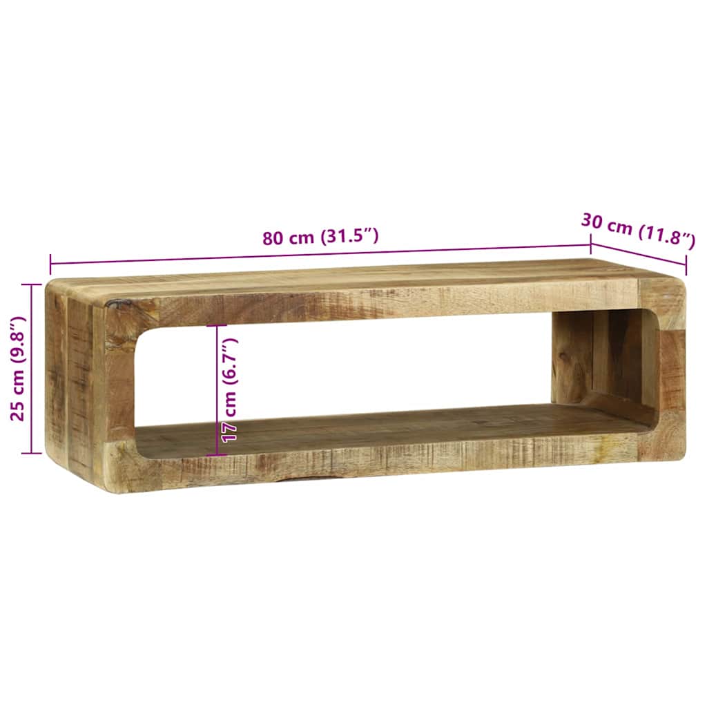 vidaXL Szafka pod telewizor Brązowy 80 x 30 x 25 cm Lite drewno mango
