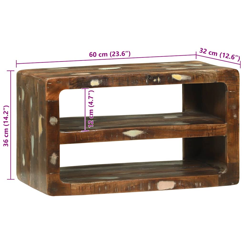 vidaXL Szafka pod telewizor 60 x 32 x 36 cm Lite drewno z odzysku