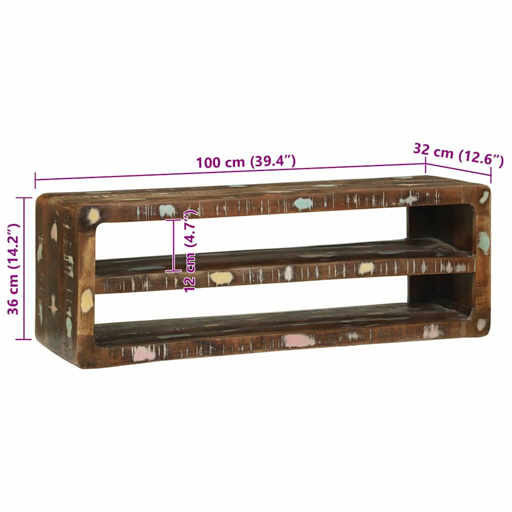 vidaXL Szafka pod telewizor 100 x 32 x 36 cm Lite drewno z odzysku