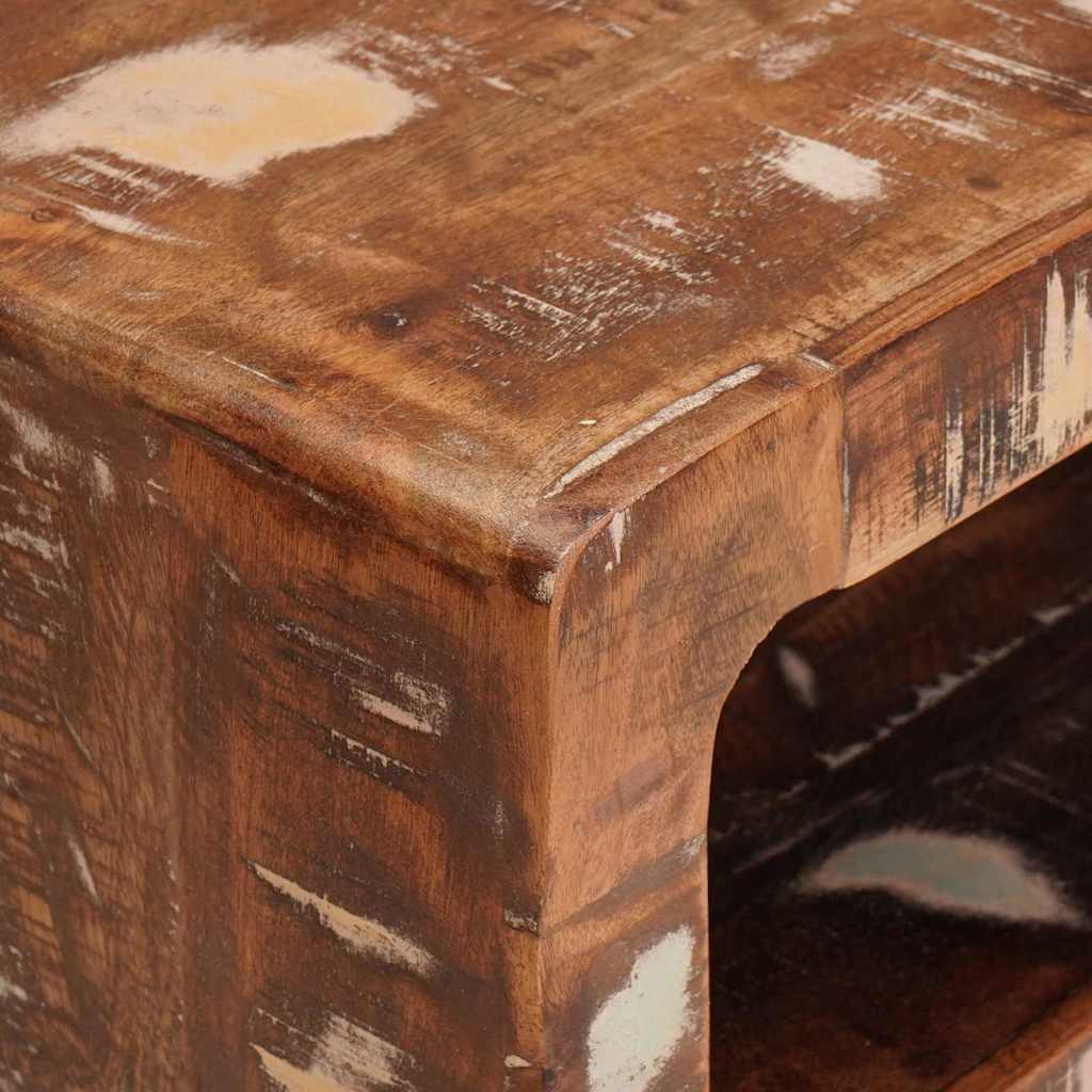 vidaXL Stolik końcowy Brązowy 40 x 32 x 46 cm Lite Drewno Recyklingowe