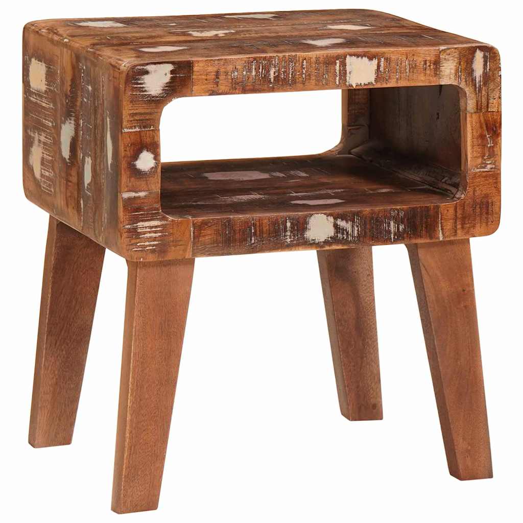 vidaXL Stolik końcowy Brązowy 40 x 32 x 46 cm Lite Drewno Recyklingowe