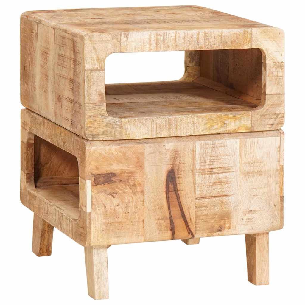 vidaXL Stolik końcowy z półką Brązowy 40 x 40 x 49 cm Drewno z mango
