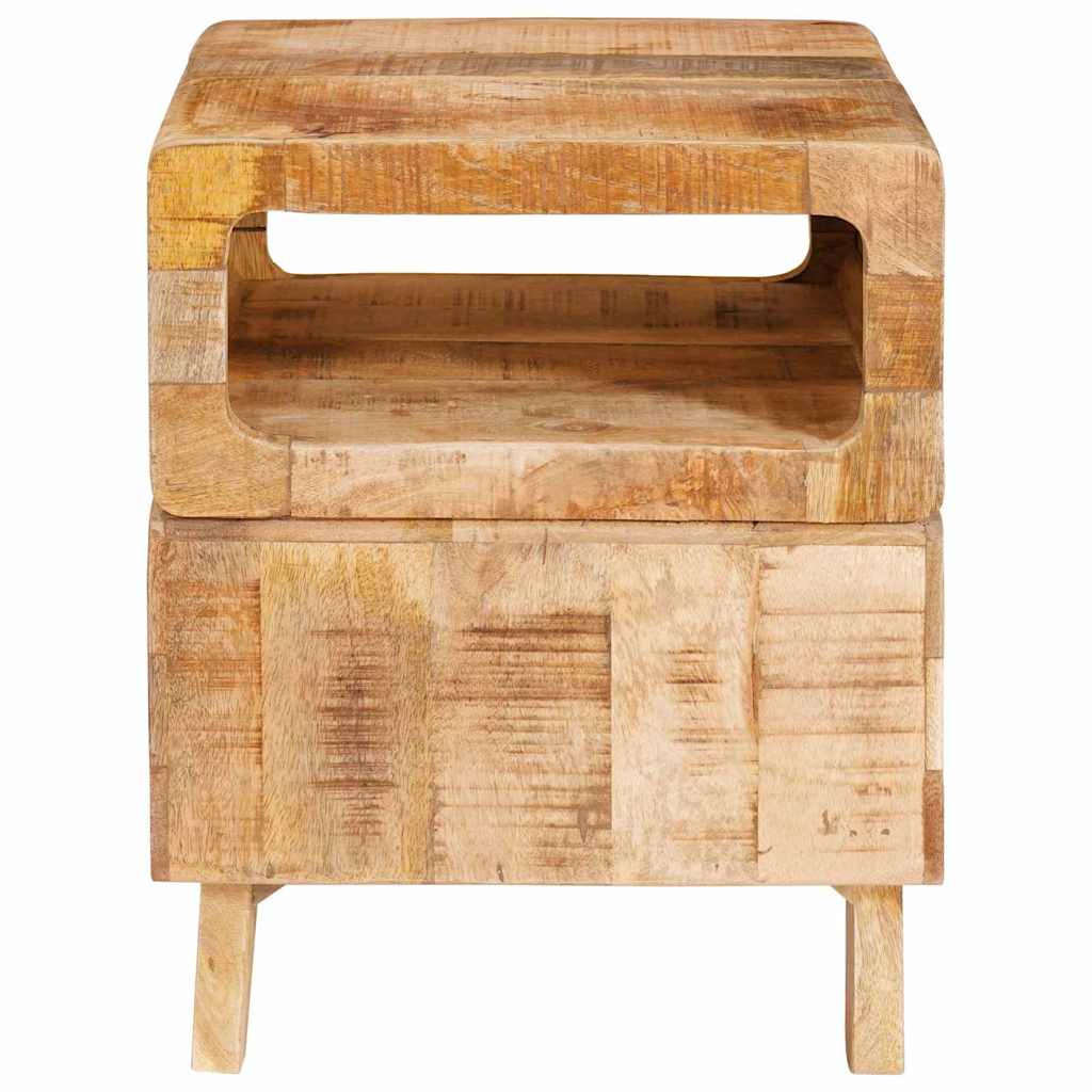 vidaXL Stolik końcowy z półką Brązowy 40 x 40 x 49 cm Drewno z mango