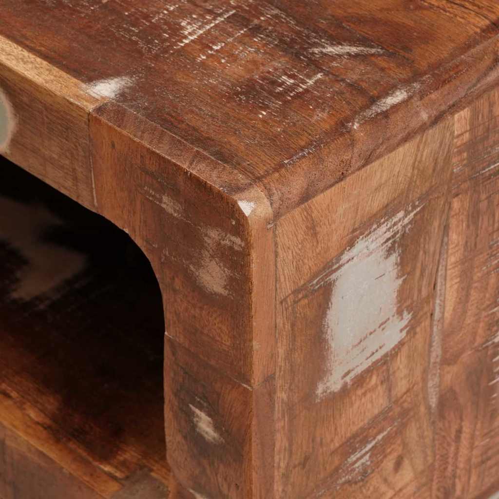 vidaXL Stolik końcowy Brązowy 40 x 40 x 49 cm Lite Drewno Recyklingowe