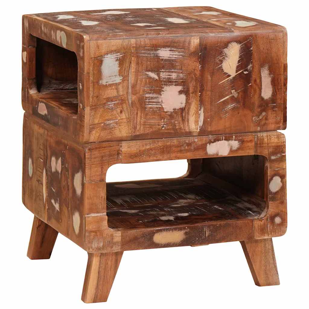 vidaXL Stolik końcowy Brązowy 40 x 40 x 49 cm Lite Drewno Recyklingowe