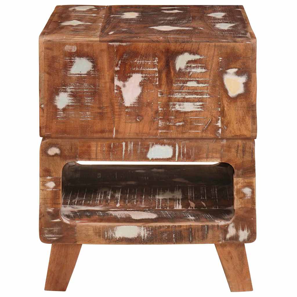vidaXL Stolik końcowy Brązowy 40 x 40 x 49 cm Lite Drewno Recyklingowe