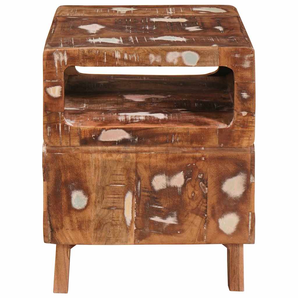 vidaXL Stolik końcowy Brązowy 40 x 40 x 49 cm Lite Drewno Recyklingowe