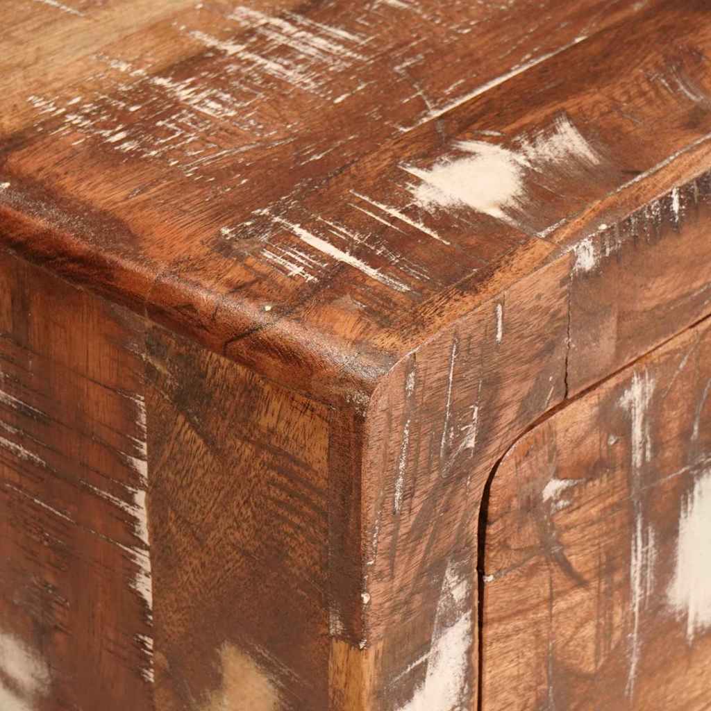 vidaXL Stolik końcowy Brązowy 40 x 32 x 46 cm Lite Drewno Recyklingowe