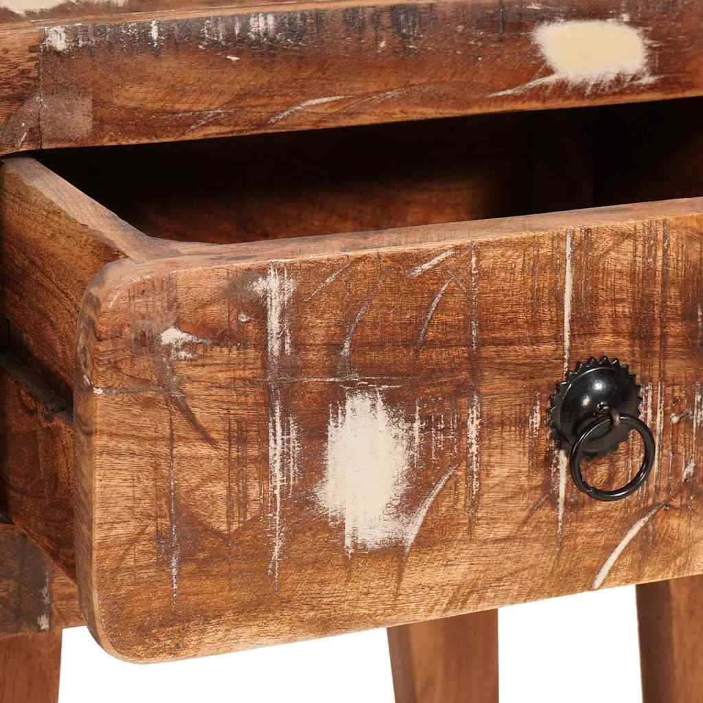 vidaXL Stolik końcowy Brązowy 40 x 32 x 46 cm Lite Drewno Recyklingowe