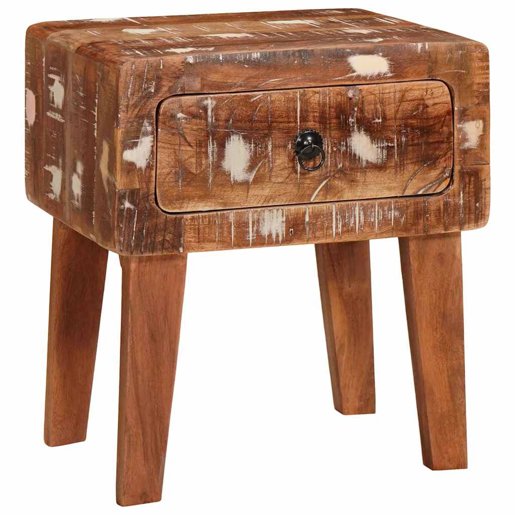 vidaXL Stolik końcowy Brązowy 40 x 32 x 46 cm Lite Drewno Recyklingowe