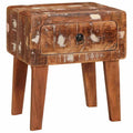 vidaXL Stolik końcowy Brązowy 40 x 32 x 46 cm Lite Drewno Recyklingowe