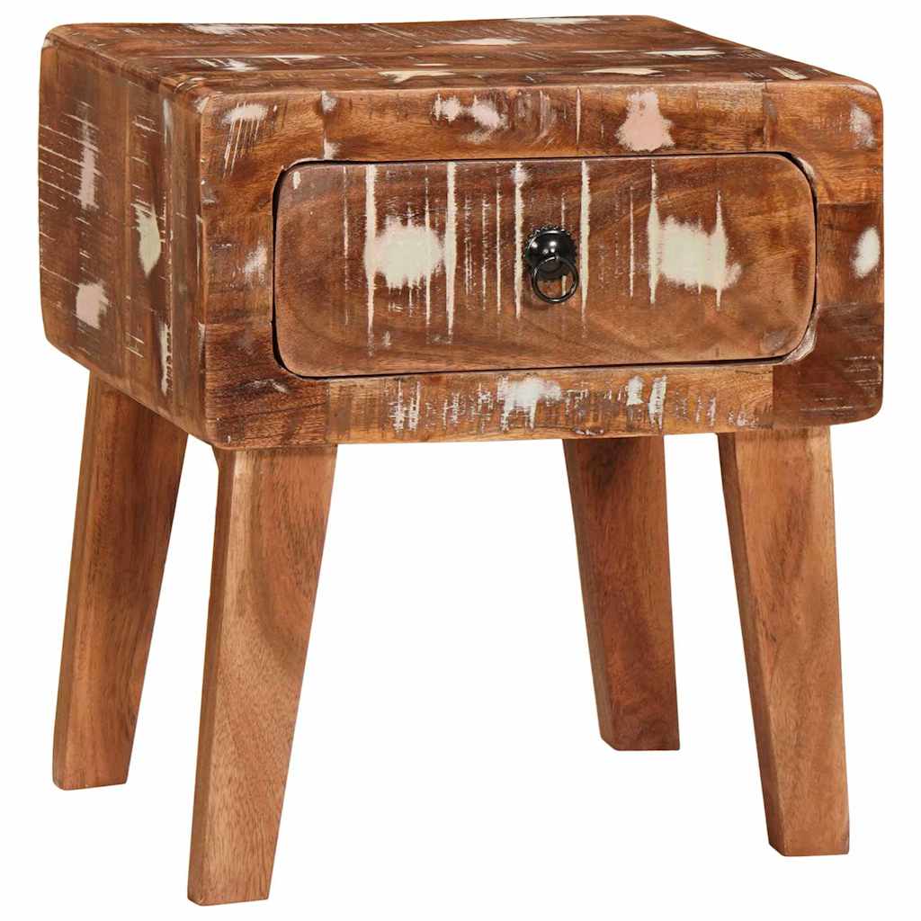 vidaXL Stolik końcowy Brązowy 40 x 32 x 46 cm Lite Drewno Recyklingowe