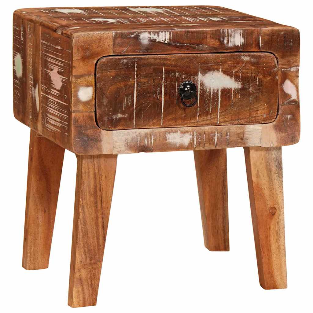 vidaXL Stolik końcowy Brązowy 40 x 32 x 46 cm Lite Drewno Recyklingowe