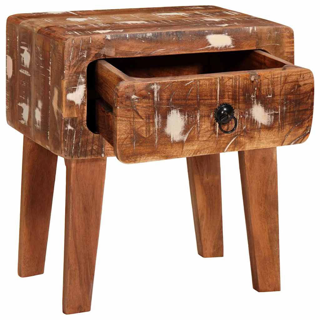 vidaXL Stolik końcowy Brązowy 40 x 32 x 46 cm Lite Drewno Recyklingowe