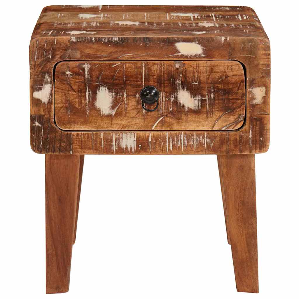 vidaXL Stolik końcowy Brązowy 40 x 32 x 46 cm Lite Drewno Recyklingowe