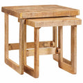 vidaXL Stolik gniazdowy 2 pcs Brązowy 46 x 46 x 45 cm Drewno z mango