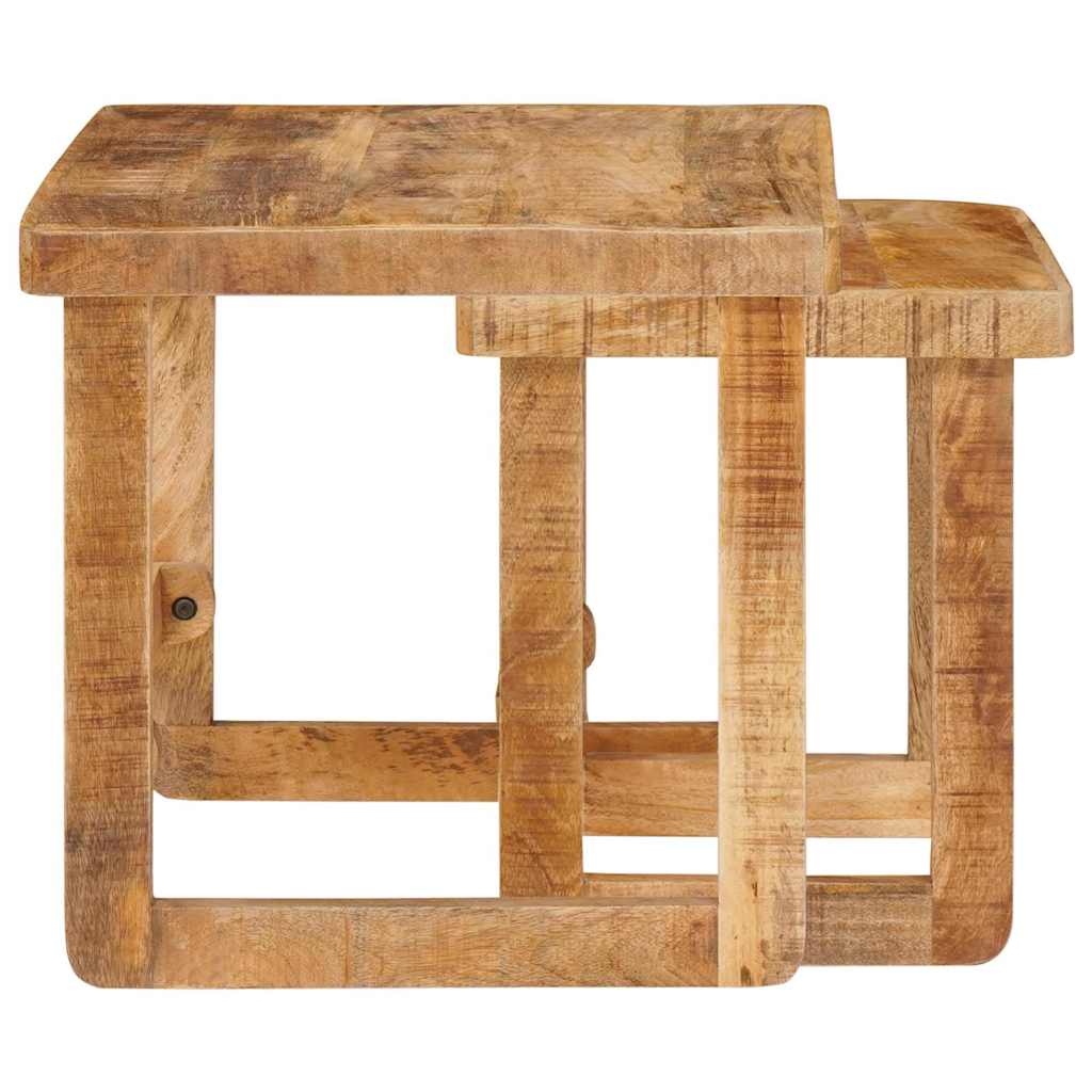 vidaXL Stolik gniazdowy 2 pcs Brązowy 46 x 46 x 45 cm Drewno z mango