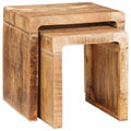 vidaXL Stolik gniazdowy 2 pcs Brązowy 46 x 40 x 46 cm Drewno z mango