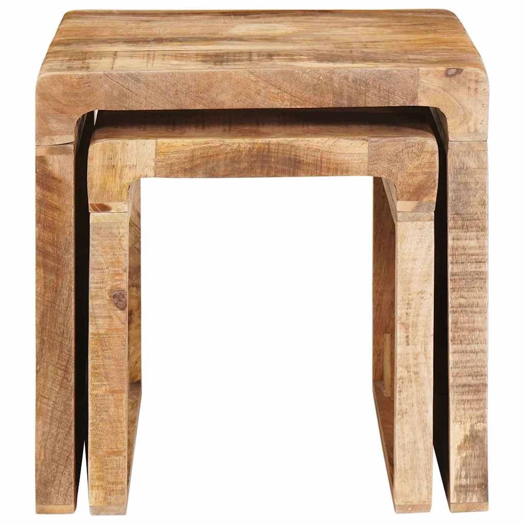 vidaXL Stolik gniazdowy 2 pcs Brązowy 46 x 40 x 46 cm Drewno z mango