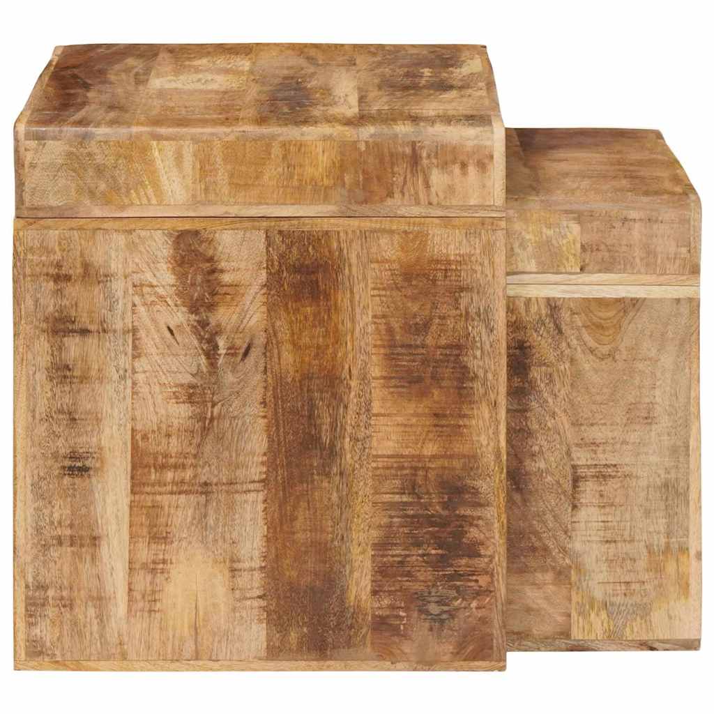 vidaXL Stolik gniazdowy 2 pcs Brązowy 46 x 40 x 46 cm Drewno z mango