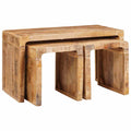 vidaXL Stolik Nesting 3 pcs Brązowy Drewno z mango