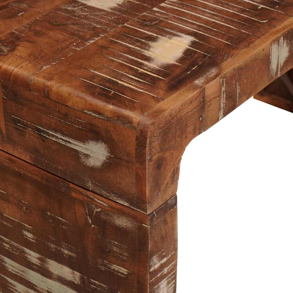 vidaXL Stolik Nesting 3 pcs Brązowy Lite Drewno Recyklingowe