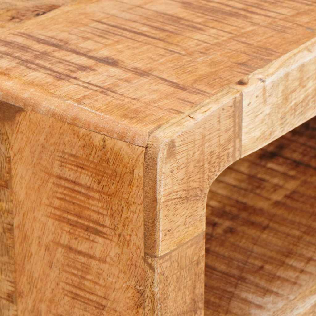 vidaXL Toaletka Z lustrem Brązowy 90 x 76 x 45 cm Drewno z mango