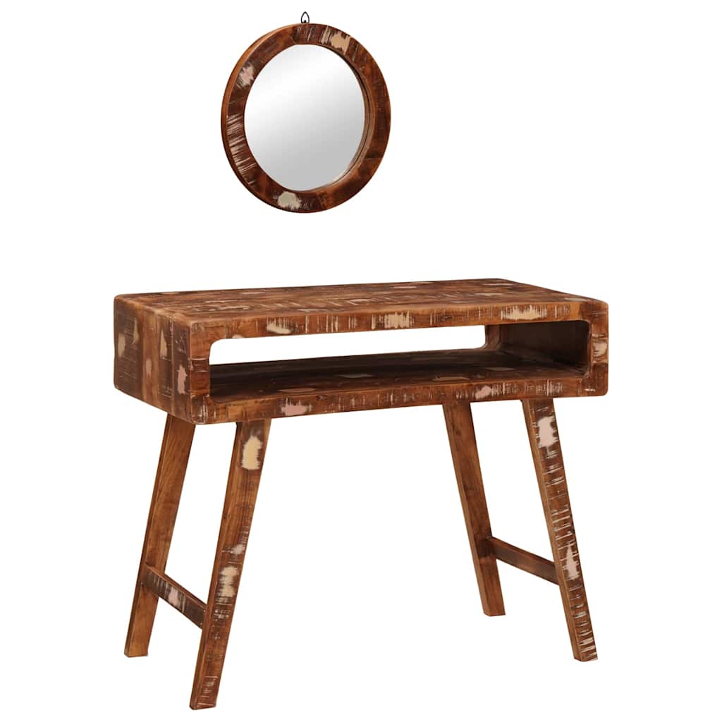vidaXL Toaletka Brązowy 90 x 76 x 45 cm Lite Drewno Recyklingowe