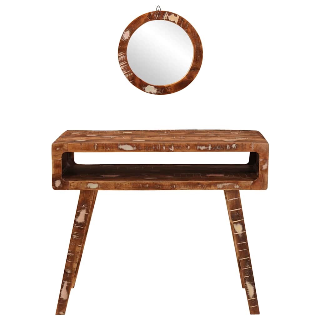 vidaXL Toaletka Brązowy 90 x 76 x 45 cm Lite Drewno Recyklingowe