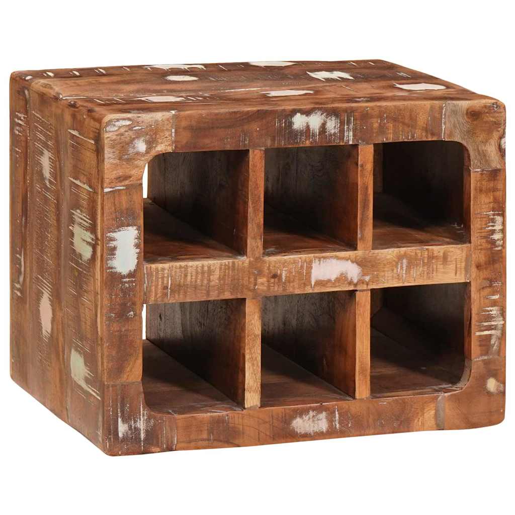 vidaXL Regał na wino Brązowy 44 x 30 x 35 cm Lite Drewno Recyklingowe