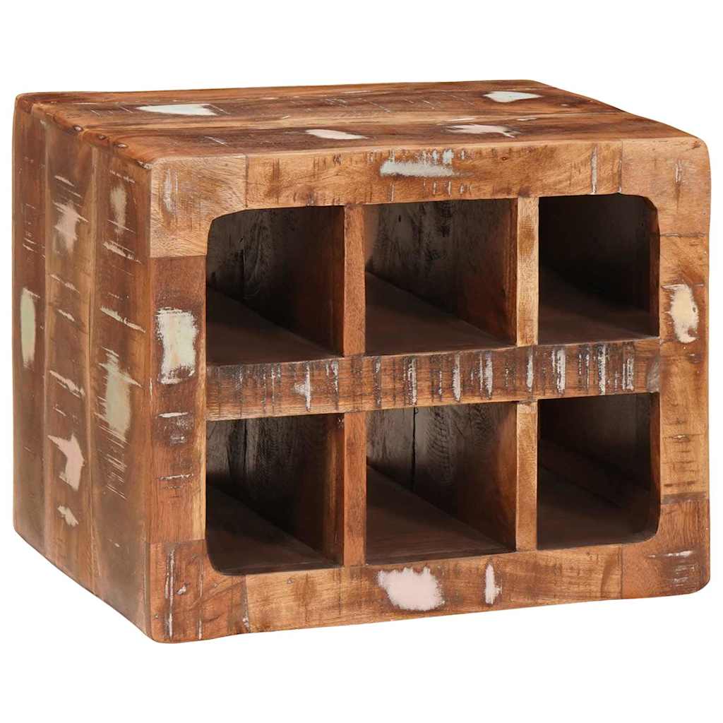 vidaXL Regał na wino Brązowy 44 x 30 x 35 cm Lite Drewno Recyklingowe