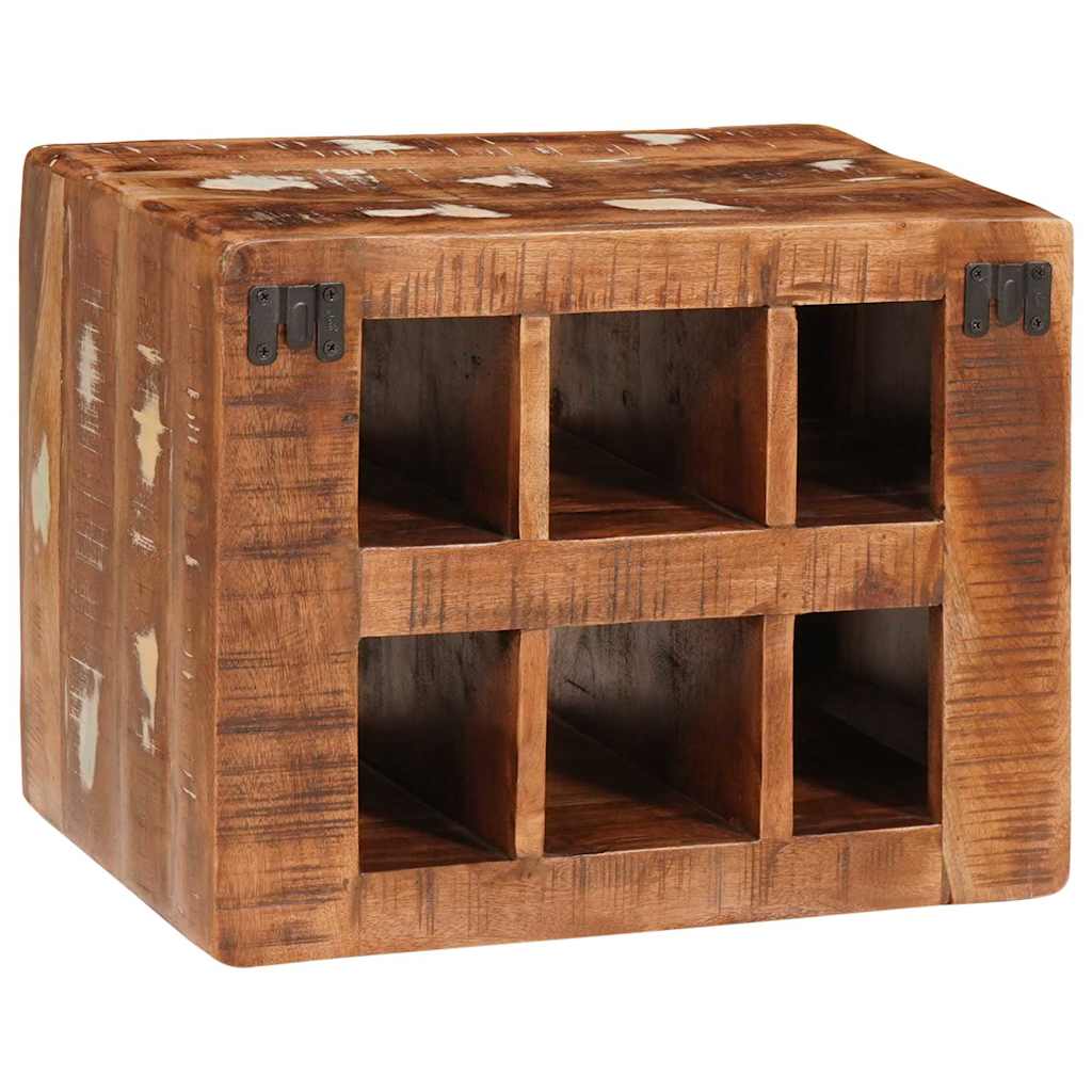 vidaXL Regał na wino Brązowy 44 x 30 x 35 cm Lite Drewno Recyklingowe