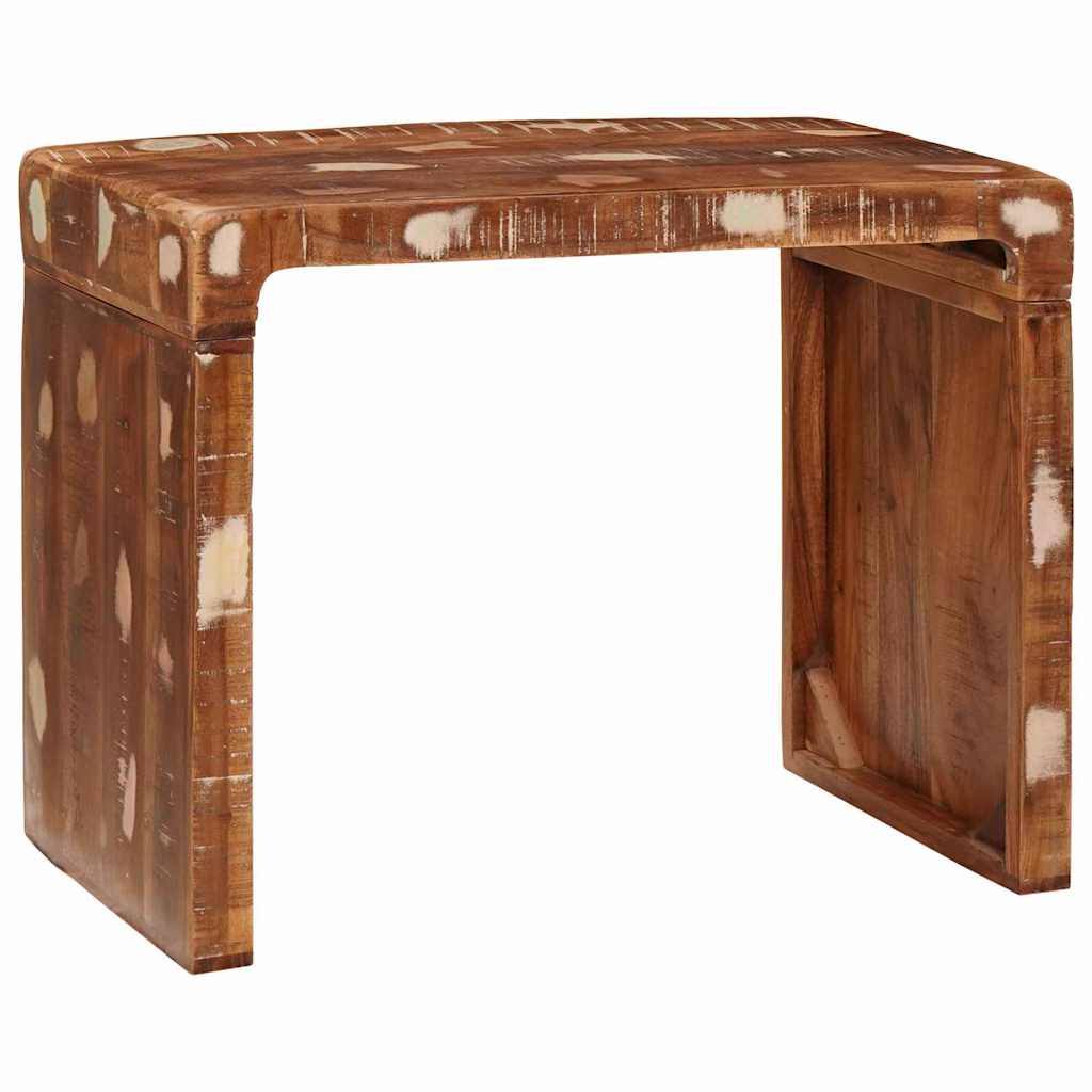 vidaXL Stolik końcowy Brązowy 60 x 35 x 46 cm Lite Drewno Recyklingowe