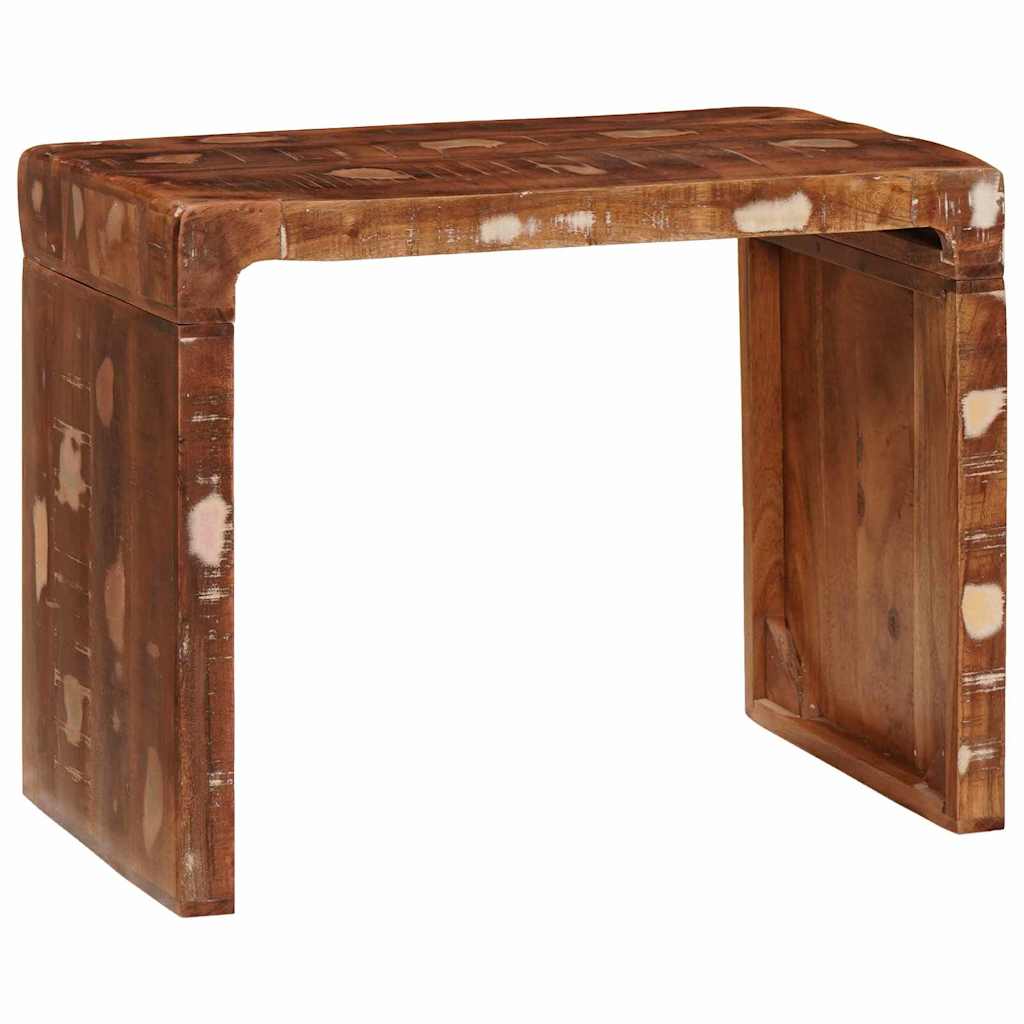 vidaXL Stolik końcowy Brązowy 60 x 35 x 46 cm Lite Drewno Recyklingowe