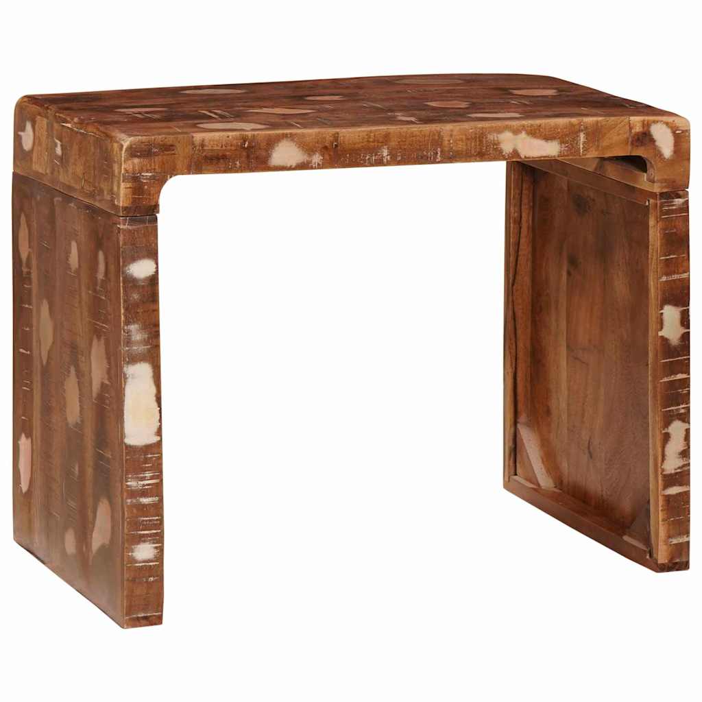 vidaXL Stolik końcowy Brązowy 60 x 35 x 46 cm Lite Drewno Recyklingowe