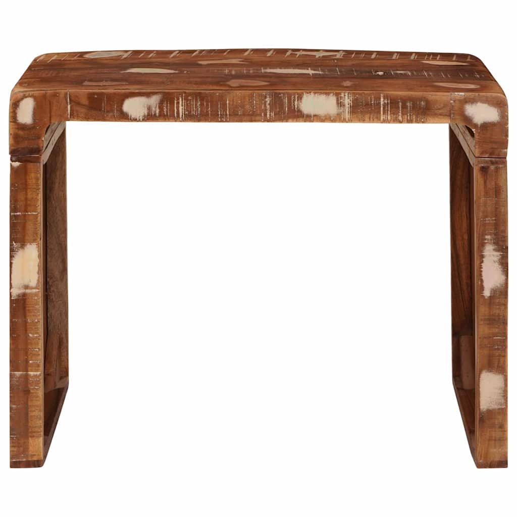 vidaXL Stolik końcowy Brązowy 60 x 35 x 46 cm Lite Drewno Recyklingowe