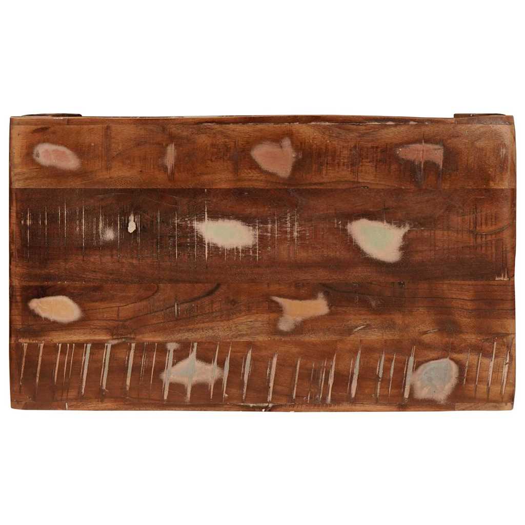 vidaXL Stolik końcowy Brązowy 60 x 35 x 46 cm Lite Drewno Recyklingowe